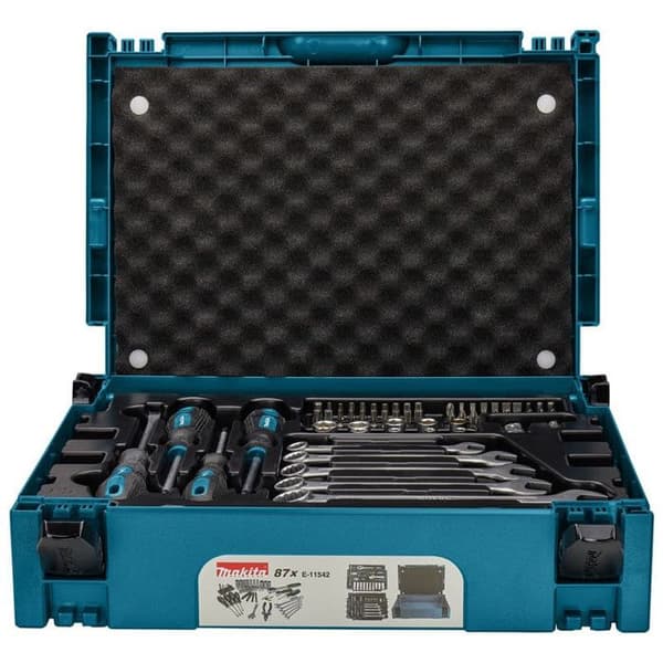 Makpac låda med 87 handverktyg - MAKITA E-11542
