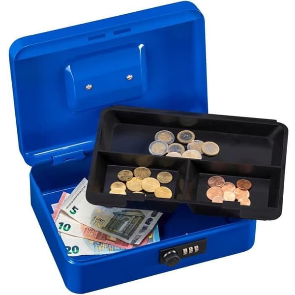 Kassalipas - BURG WACHTER - Money Code 5025 Sininen - Koodiavaus, sininen teräs