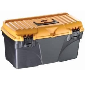 Verktygslåda 21 - VELLEMAN - Avtagbar korg - Gul - Dimensioner 535 x 291 x 136mm