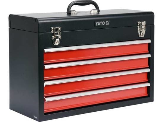 Yato YT-08874 værktøjskasse/smådele Rustfrit stål Sort, Rød