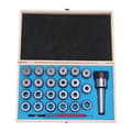 Miniatyrbild 2 av 2: Collet-set, 23 colletchuckar, hållbar 65Mn fjäderstål, rund form,svart