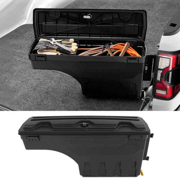 Pickup Truck Bed Værktøjskasse, 180° Svingbar Adgang, Nøglelåselåg,2023(højre)--1stk