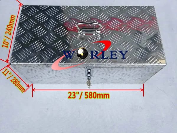 Aluminium Underbody Verktygslåda, Hållbar Konstruktion, T-lås Säkerhet,580mmx280mmx240mm