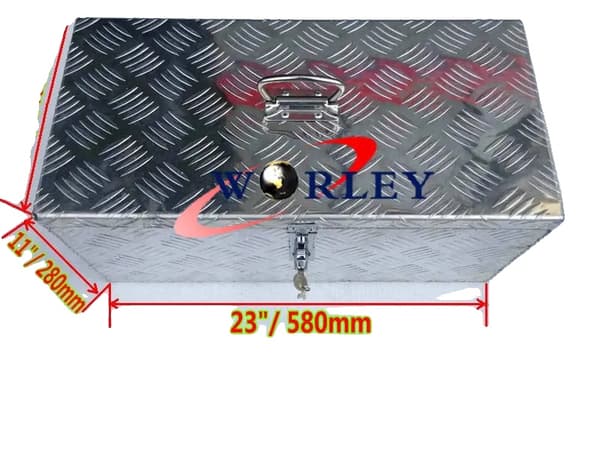 Aluminium Underbody Verktygslåda, Hållbar Konstruktion, T-lås Säkerhet,580mmx280mmx240mm