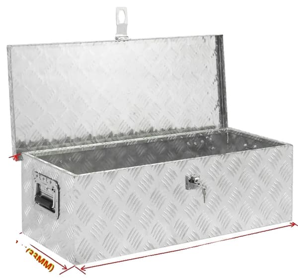 Aluminium Underbody Verktygslåda, Hållbar Konstruktion, T-lås Säkerhet,990mmx330mmx254mm