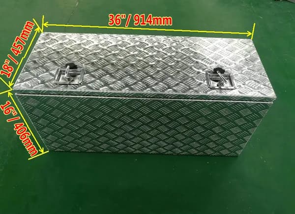 Aluminium Underbody Verktygslåda, Hållbar Konstruktion, T-lås Säkerhet,914mmx406mmx457mm