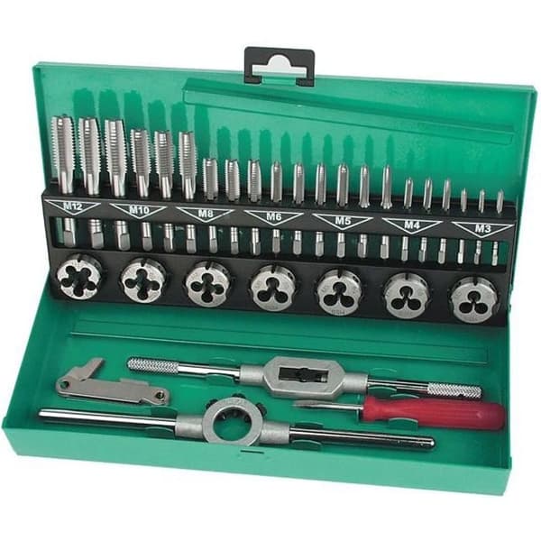 Tap and die set - Brüder Mannesmann - 32 st - Komplett låda - Tillbehör ingår
