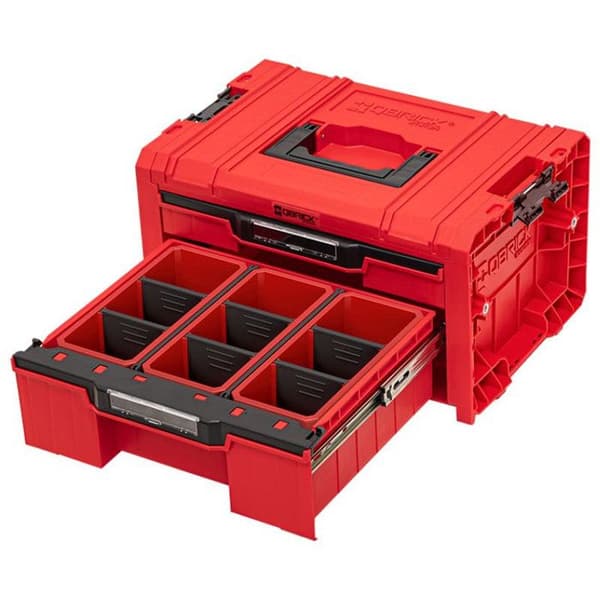 Verktygslåda - Qbrick System - PRO Drawer 2 - Röd - 450 x 310 x 244 mm - 14 l