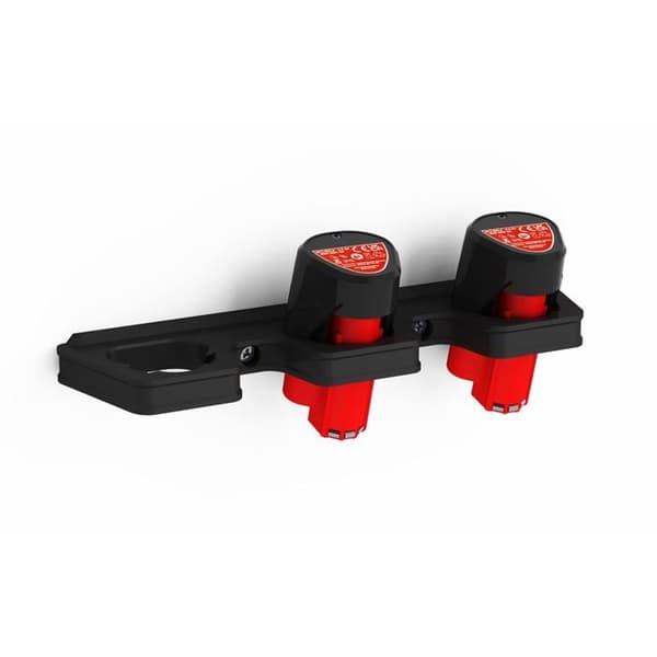 Newground designs - MW-M12-03 - Support mural för Milwaukee M12-batteri (12 V) - Tillverkad i Tyskland - 3 batterier