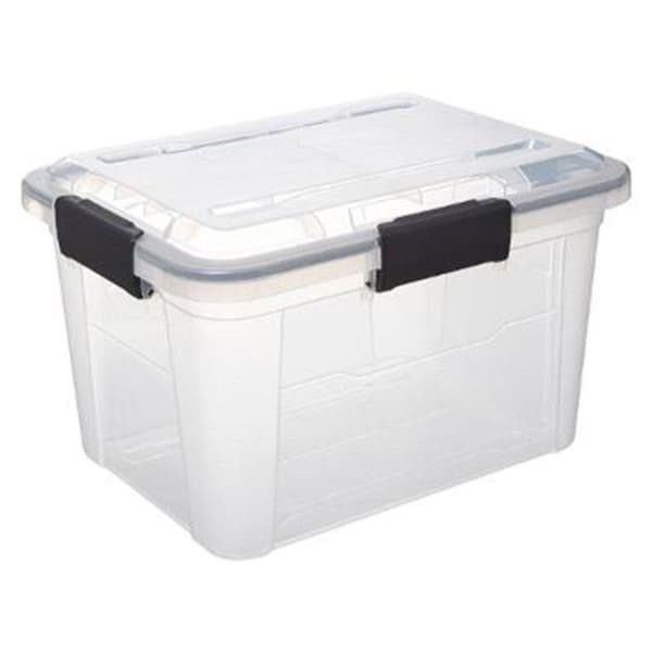 Förvaringslåda med klipp "Protect" 18L Transparent