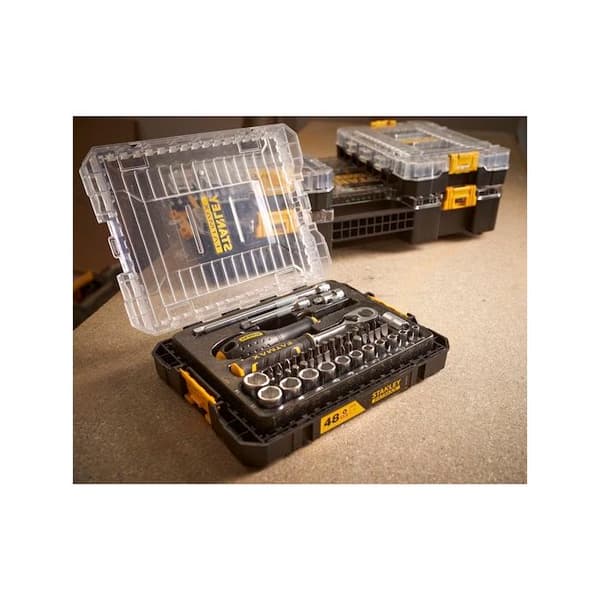 STAKBOX M SOCKET LÅDA - ¼'' STANLEY SET OM 48 STK - FATMAX - FMMT98101-0