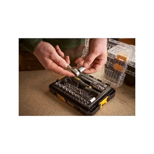 STAKBOX M SOCKET LÅDA - ¼'' STANLEY SET OM 48 STK - FATMAX - FMMT98101-0