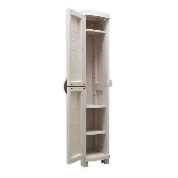 SPACESAVER 35 PLASTIKEN Högskåp 1 Dörr med hyllor - B 35 x D 45 x H 184 cm - Space SAVER-sortiment - Interiör och exteriör