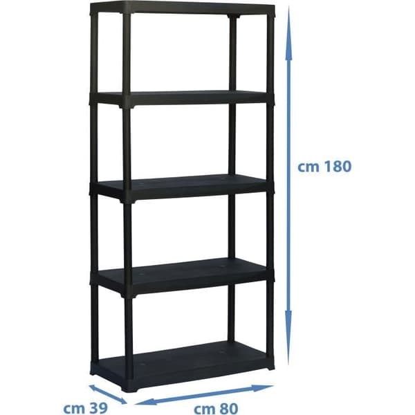 TOOD Hylla med 5 hyllor mått h180x80x39