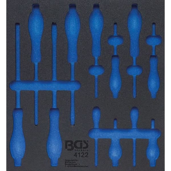 Insats för verkstadsvagn - BGS - 2-3 - Krom-vanadium stål - 378 x 408 x 32 mm