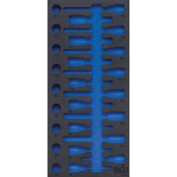 Insats för verkstadsservant - BGS - 4117 - Hård skum - Mått 189x408x32mm - 80g