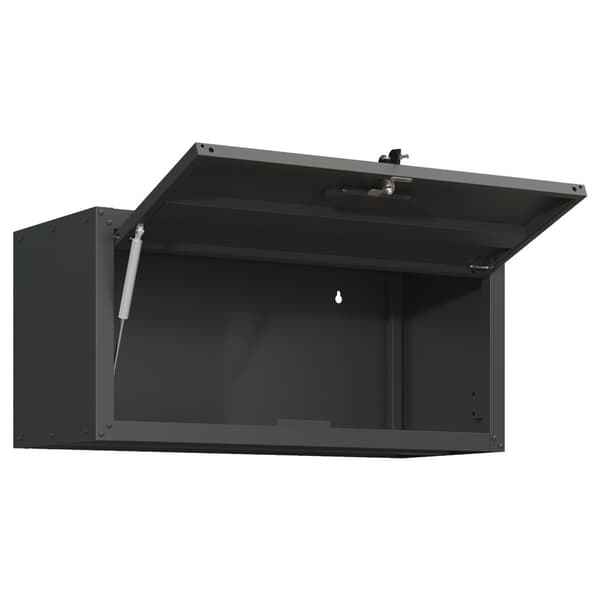 Væghængt metalskab med aflåselig dør, stålværktøjsskab til garage, kælder, værksted og køkken, 34,5×75×30 cm
