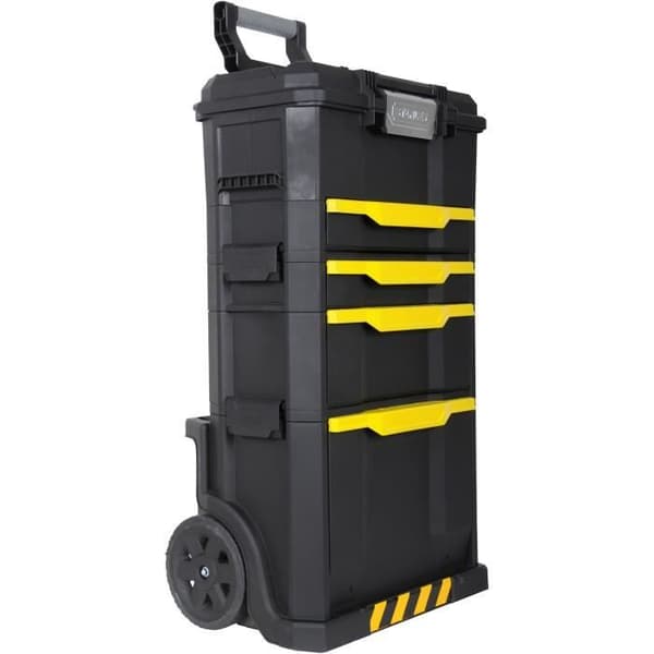 STANLEY 3-i-1 Modulo Verktygsvagn med Låda Touchlås Box 1-79-206 - Beständig polypropenstruktur
