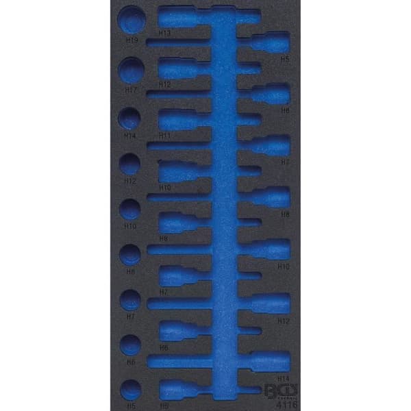 Insert till verkstadsvagn - BGS - 4116 - Hård skum - 1 insert - 80 g