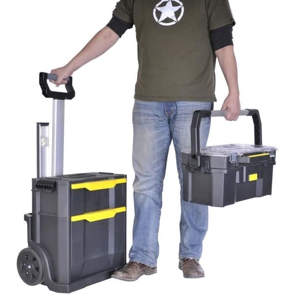 STANLEY - Modulo 2-i-1 Organizer Trolley med Organizer Box - STST1-79231 - Struktur i resistent polypropen