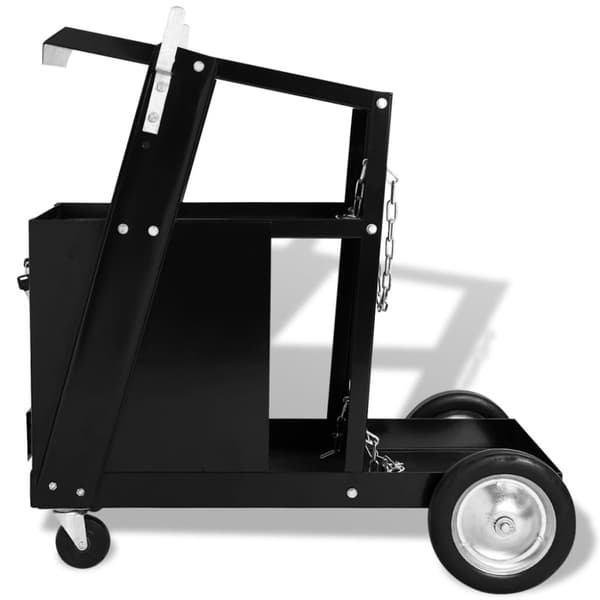 Svetsvagn med 4 lådor svart
