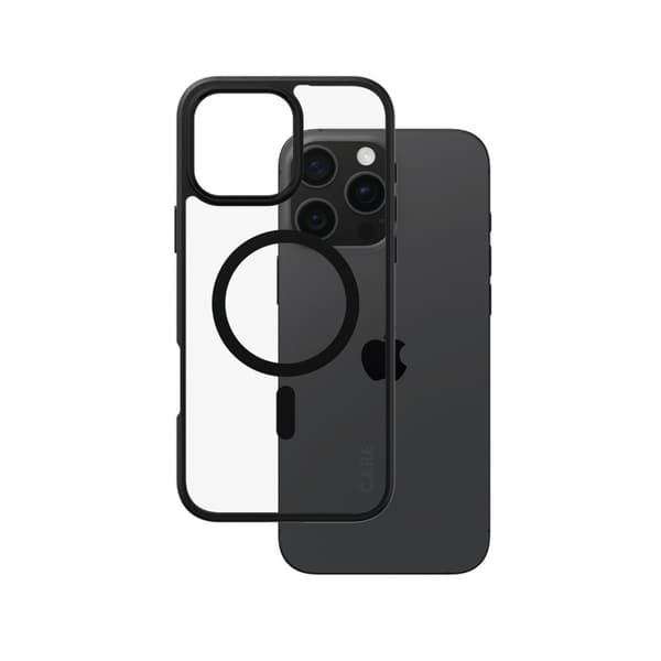 PanzerGlass CARE by ® Flaggskeppsskal Transparent Urban Combat med svart ram och MagSafe för iPhone 16 Pro Max