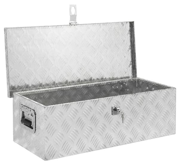 Aluminium Pickup Truck Verktygslåda, Rymlig 39"x13"x10" Design, Säker T-Lås System, Hållbar Konstruktion