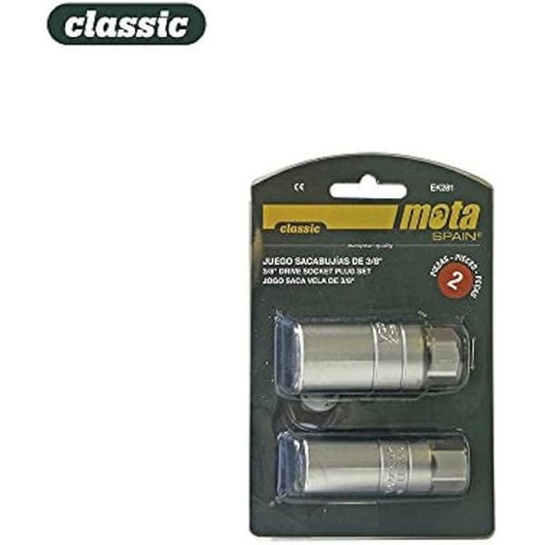 Mota Tools 39095 2-delad sockelsats för 3/8" beslag och torktillbehör, silver