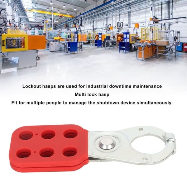 Lockout Hasp 6 reikää Eristetty turvalukko Tagout Hasp teollisuussulkujen huoltoon
