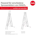 Miniatyrbild 4 av 4: Hailo/ gierre - AR9926-001 - HAILO 9926-001 - Set med 2 klossar för 85 mm profiler av ProfiLOT och ProfiStep-trappor