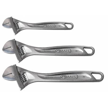Set med 3 st KS justerbara nycklar, 10+12+15 - längd 250 mm + 300 mm + 375 mm KS TOOLS 577.0399