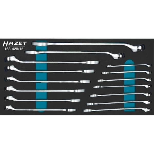 HAZET kombinyckelsats - 12 externa spetsprofiler - 15 verktyg - 163-428-15