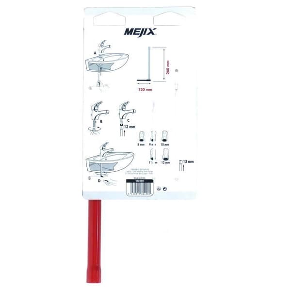 13 mm krannyckel + hylsor - MEJIX - Gör att du enkelt kan montera eller demontera en diskblandare