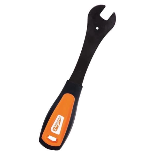 Super B pedalnyckel - svart/orange - 15 mm - monteringsverktyg för styrskål