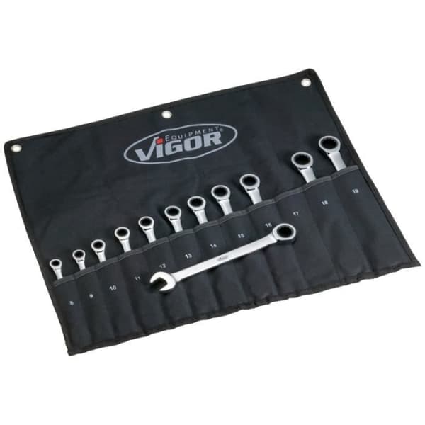 VIGOR V1031 spärrnyckel - 12 storlekar från 8 till 19 mm i krom
