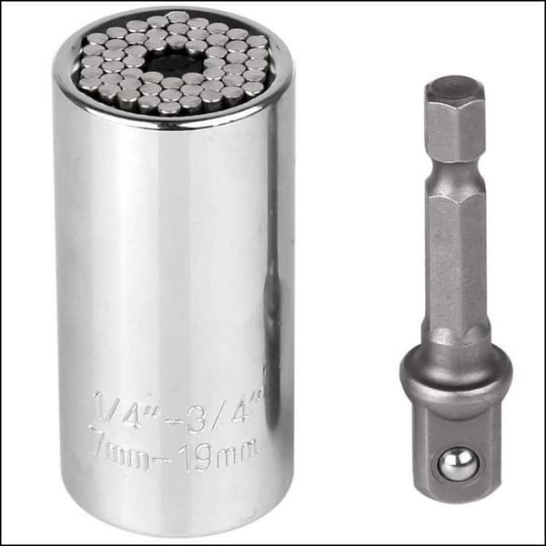 ACENIX® 2-delad Universal Gator Socket Adapter Power Drill Reparation Handverktyg Storlek 1/4'' - 3/8