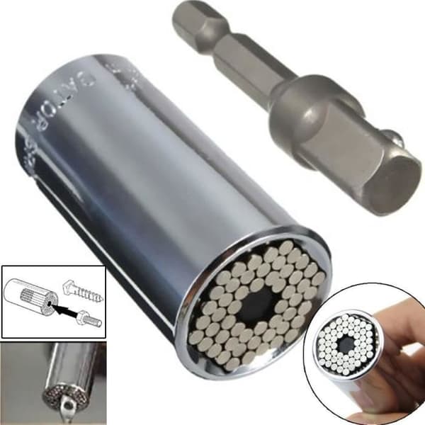 Multifunktions Gator GRIP HANDVERKTYG Hylsnyckel 7-19 mm Universal borradapter