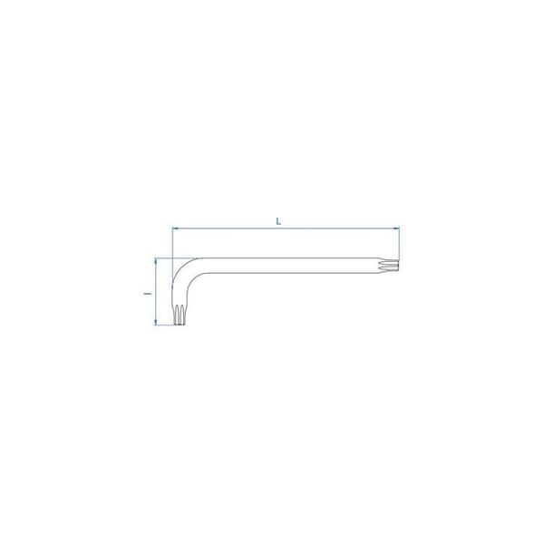 Clé Mâle Coudée - KING TONY - 114745R - Torx - Stål SNCM +V - 102 mm