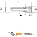 Miniatyrbild 2 av 2: Beta Six Kanta ufsteck Clé mm 12 x 13 - 935