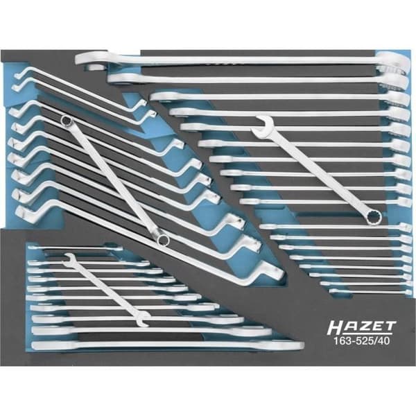 Hazet 163-525-40 kombinationsnyckelsats - Hazet varumärke - Mått 519 x 392 mm - 12-punktsspets