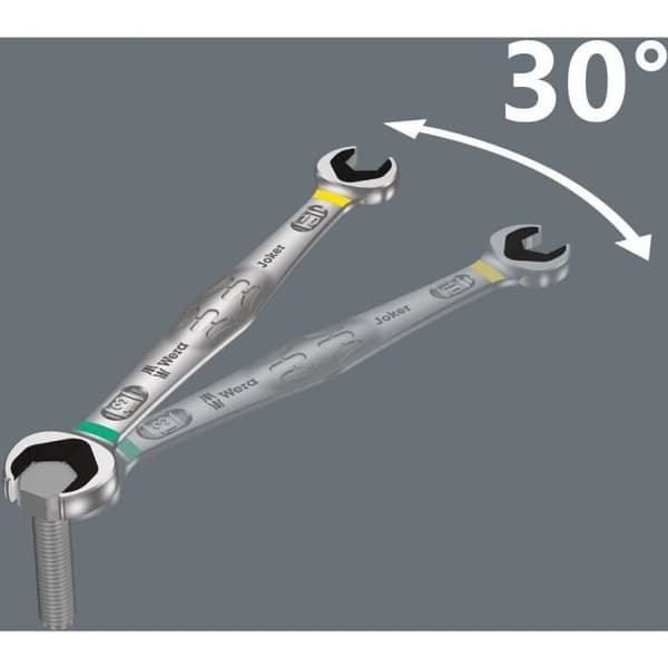Dubbel skiftnyckel 20 - 22 mm Wera 6002 Joker Dubbel - Metall - Svart - Öppen ände