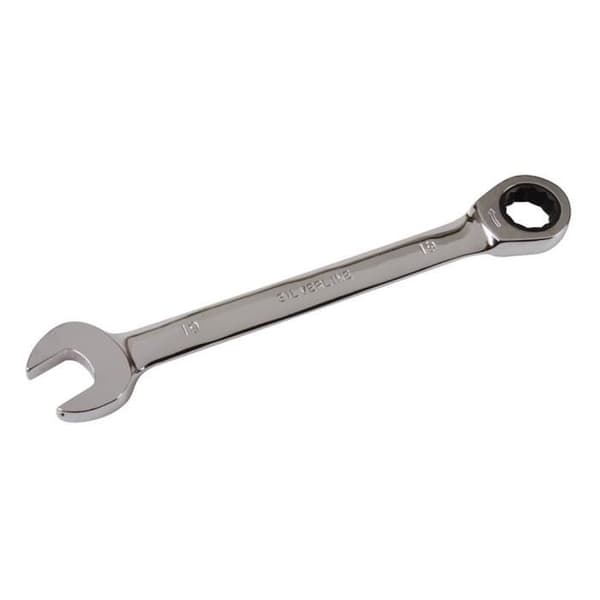Kombinationsspärrnyckel - SILVERLINE - 19 mm - Polerat 40Cr legerat stål - Gaffel