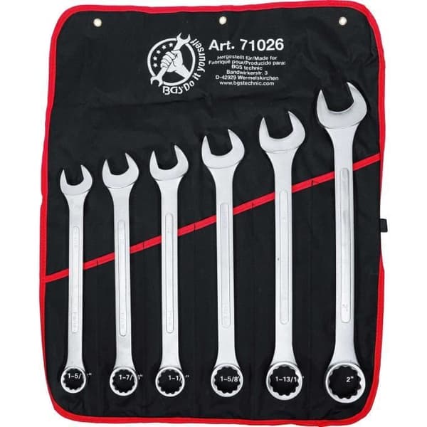 Kombinationsnyckelsats - BGS - XXL - 1-5/16'' - 2'' - Varmsmidet stål