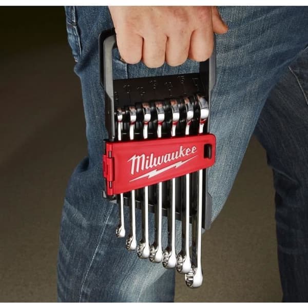 Milwaukee 7-delad metrisk kombinationsnyckelsats - öppen ände