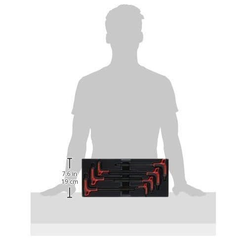 Facom - Modul 7 6-punkts hannyckel T-handtag sfäriskt huvud - Flerfärgad