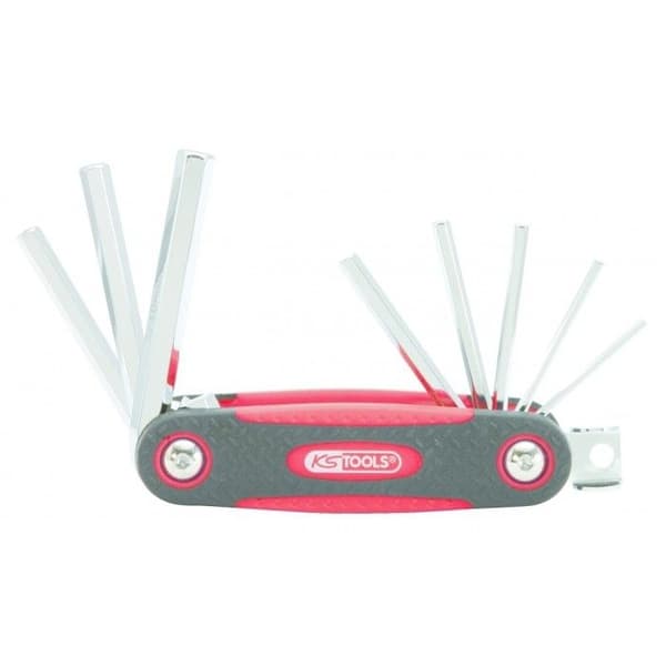 KSTOOLS sexkantnyckel - Set med 8 sexkantiga hannycklar på CHROME Plus-fäste, 2,5 till 10 mm