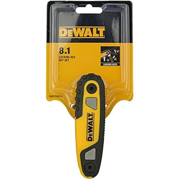 Invändiga sexkantsnycklar - DEWALT - DWHT0-70263 - 8 delar - Gul - 6 poäng