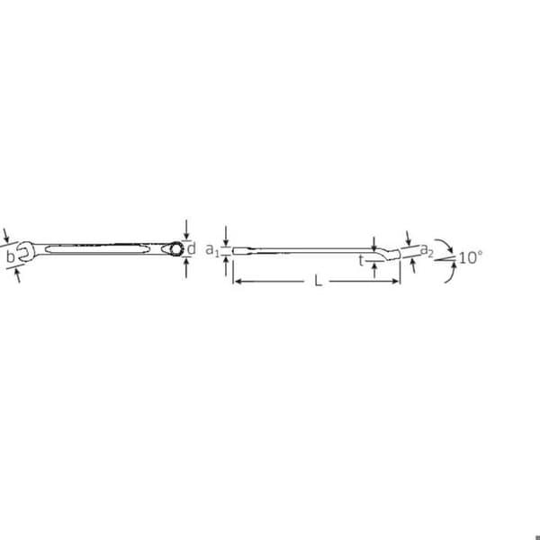 Kombinyckel 21 mm - DIN3113B lång Stahlwille