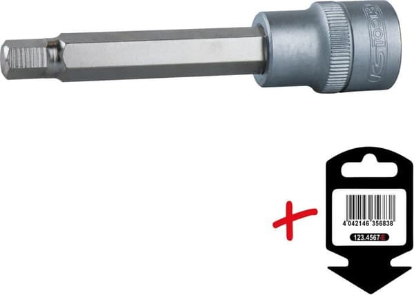 Insexnyckel - sexkantnyckel - sexkantig hannyckel Ks verktyg - 911.1963-E - Vaso nyckel med spets typ insex 1/2", bred, 13 mm