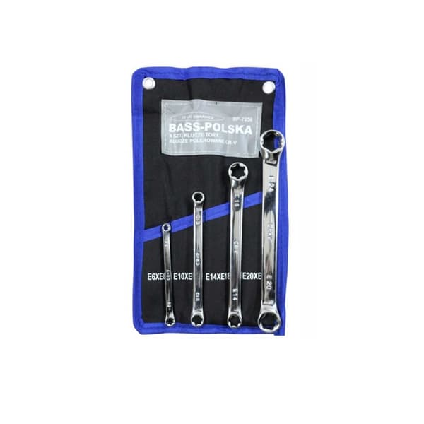 Torx-ringnyckelsats, 4 st.